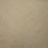 Crêpe viscose Lily brodé feuillage beige
