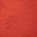 Crêpe viscose Lily brodé feuillage rouge