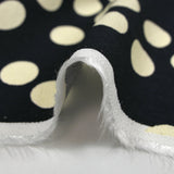 Crêpe viscose imprimé à pois ivoire fond bleu nuit