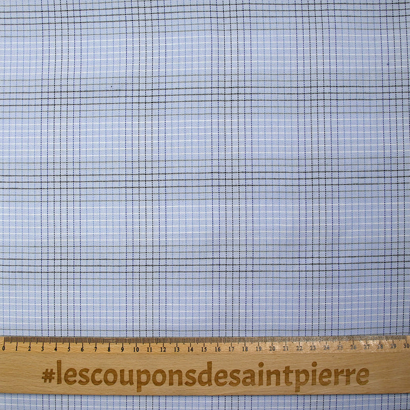 Light blue nadège checkered cotton