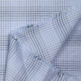 Light blue nadège checkered cotton