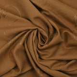 Crepe de viscosa Lily bordado follaje marrón