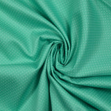 Coton imprimé mini pois fond turquoise