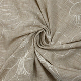 Toile brodée Ariel beige chiné