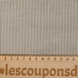Coton à mini carreaux 1 mm blanc et marron