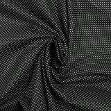 Coton imprimé pois 1mm fond noir