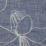 Toile brodée Ariel marine chiné