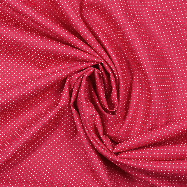 Coton imprimé pois 1mm fond fuchsia
