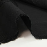 Crêpe viscose Lily brodé feuillage noir