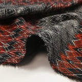 Maille Milano polyviscose vibration volcanique fond noir