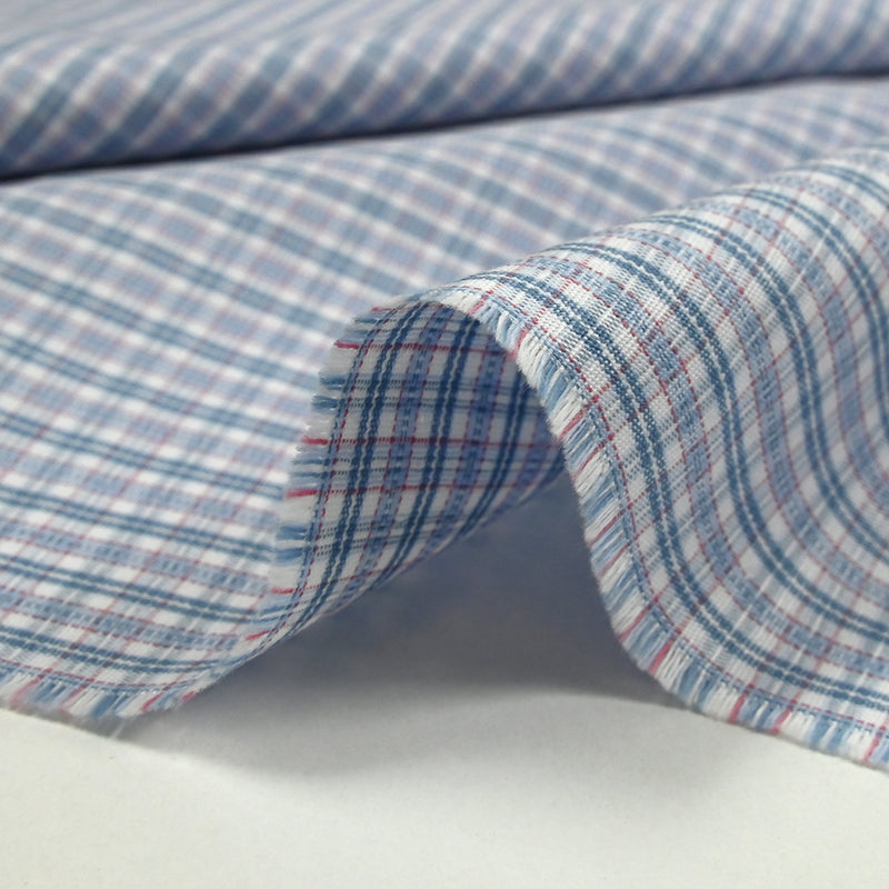 Bearded and pink white checkered cotton white background
