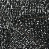 Tweed de laine mélangée noir et gris