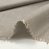 Coton à mini carreaux 1 mm blanc et marron