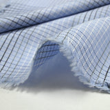 Light blue nadège checkered cotton