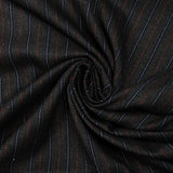 Polyviscose tissée-teinte rayée Mateo fond anthracite