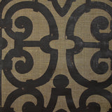 Doupion 100% soie imprimé ornement fond beige