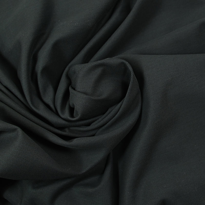 Sergé de polycoton noir