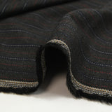 Polyviscose tissée-teinte rayée Mateo fond anthracite
