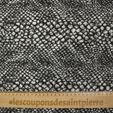 Jacquard de polycoton Lurex Miranda noir et blanc cassé