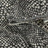 Jacquard de polycoton Lurex Miranda noir et blanc cassé