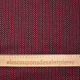 Maille Milano polyviscose Lurex damier déstructuré rouge
