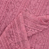 Dentelle polyester à volant mauve