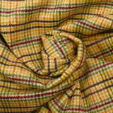 Polyester cardé Elodie moutarde et vert