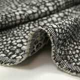 Jacquard de polycoton Lurex Miranda noir et blanc cassé