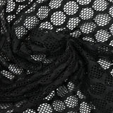 Dentelle polyester alvéole noir
