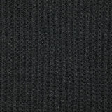 Maille côtelée grattée polyester Sybille noir