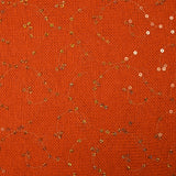 Maille tricot broderie et sequins orange