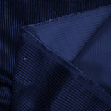 Terciopelo de algodón 100% canalé azul marino