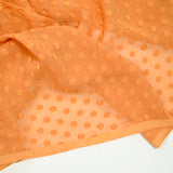 Crêpe Georgette Viscose with orange jacquard burnt