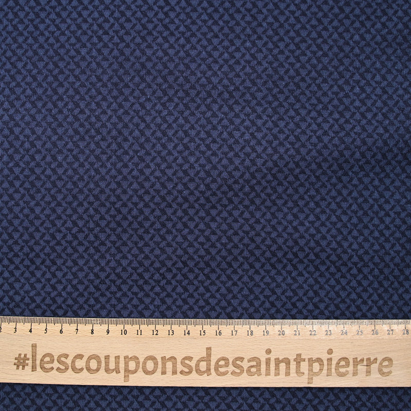 Jacquard polyviscose triangle fond marine