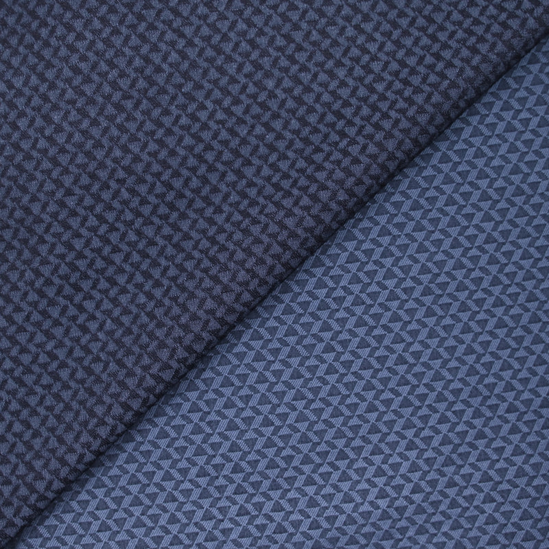 Jacquard polyviscose triangle fond marine