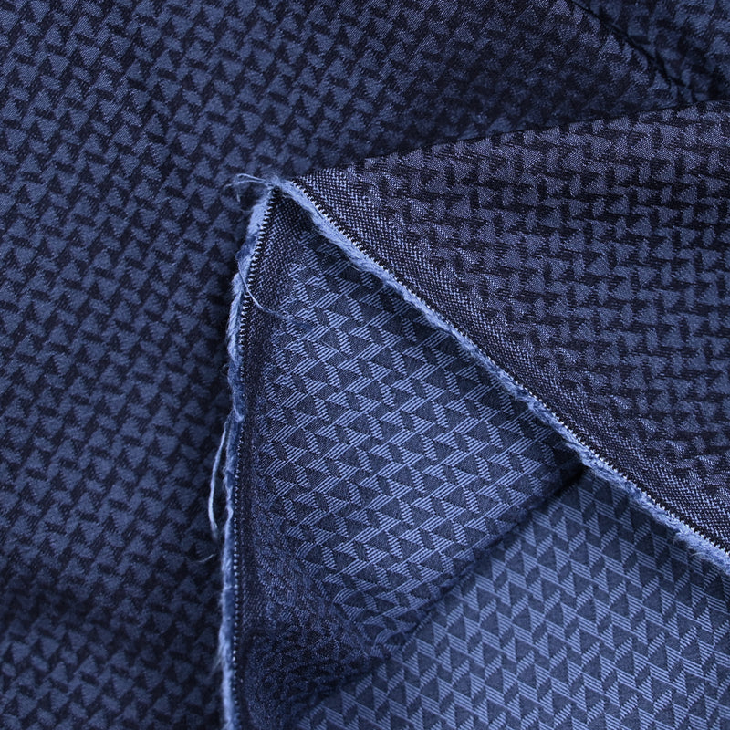 Jacquard polyviscose triangle fond marine