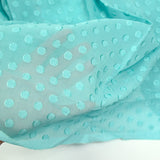 Crêpe Georgette Viscose with jacquard blue polka dots