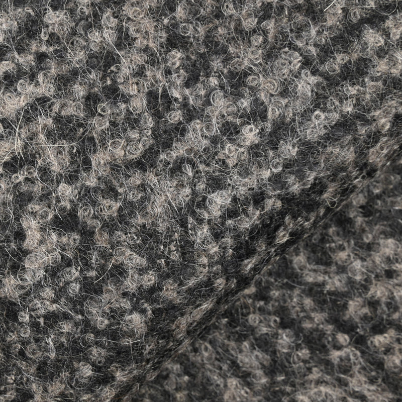 Lainage bouclette souple gris et noir