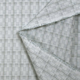 Popeline polycoton tissée-teinte à carreaux Ismaël fond gris