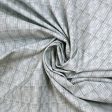 Popeline polycoton tissée-teinte à carreaux Ismaël fond gris