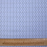 Popeline polycoton tissée-teinte à carreaux Ismaël fond bleu