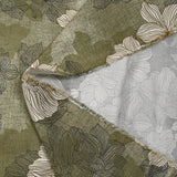 Satin de viscose imprimé ombre de fleurs fond vert-de-gris