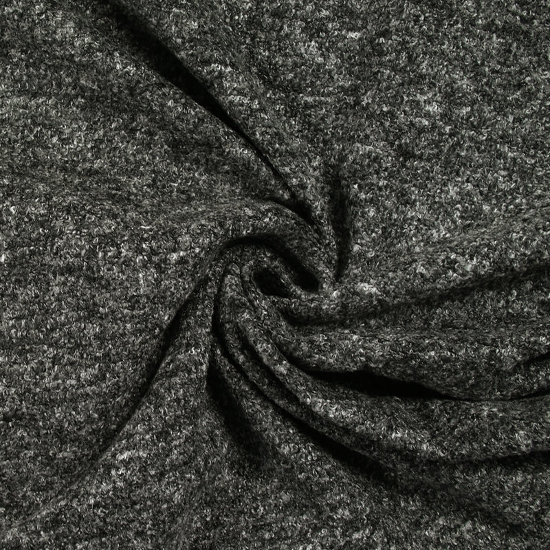 Lainage bouclette souple gris chiné