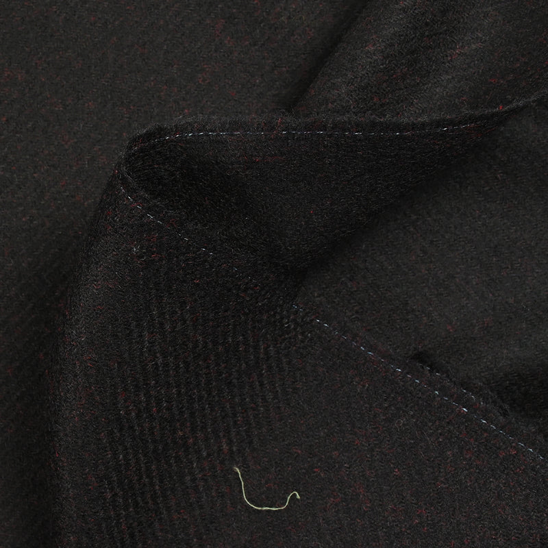 Sergé de 100% laine rouge fond noir