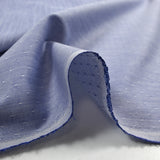 Popeline polycoton jacquard Anatole bleu roi