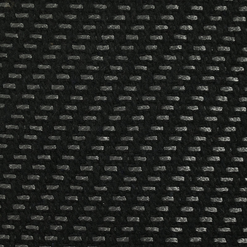 Jacquard de laine mélangée diagonale argentée fond noir