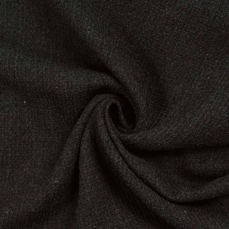 Crêpe de laine mélangée anthracite