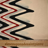Cotton sail printed wave beige background