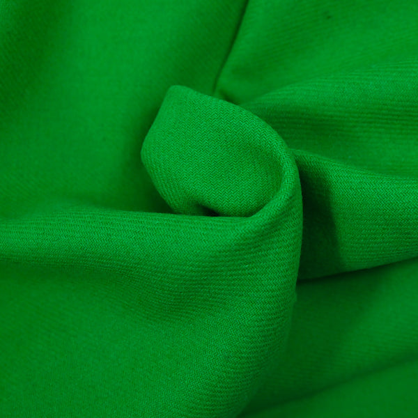 Sergé de laine mélangée vert grenouille