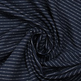 Milano polyviscose knit double stripe navy background